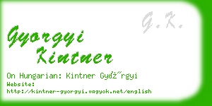 gyorgyi kintner business card